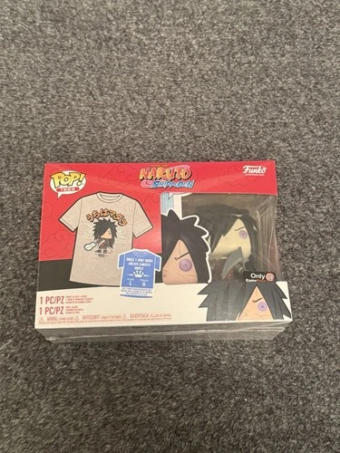 Funko Pop Tees Naruto Shippuden Madara Uchiha #978 Gamestop Exclusive L Sealed