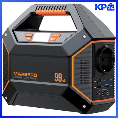 Powerstation 99Wh 27000mAh 150W AC USB DC Anschlüsse LED-SOS für Camping