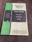 Vintage John Deere EA-92 Power Unit OM-T5–453 Owners Manual