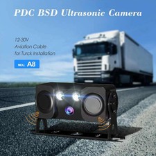 170 Degree 3 IN 1 Video Parking Sensor Car Reverse Backup Rear View Camera Black