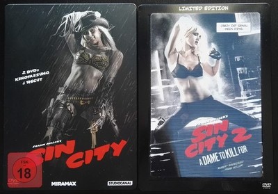 Sin City 1+2 Uncut Steelbook Sin City 1 + Recut + A Dame to Kill For -Lenticular