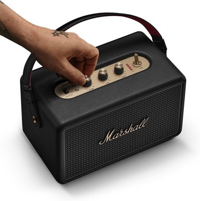 Marshall Kilburn III Bluetooth Speaker Black and Brass New Unit 50 HR ++