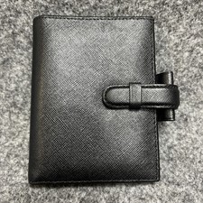 Filofax mini portobello black Italian leather organiser