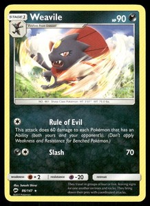 weavile pokemon card value Stage 1 Pokemon POKEMON - Weavile 014/064 -