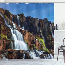Rainforest Shower Curtain, Pongour Waterfall Exotic Natural Beauty Landscape ...