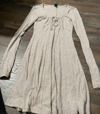 Girls Wild Fable rouched bust gold color long sleeve dress size xs