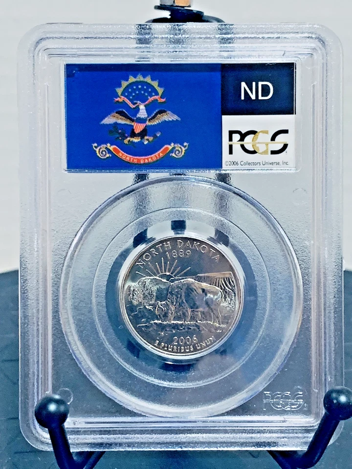 2006-P Washington Quarter North Dakota PCGS MS67 Mint State 67 #11653296 - Image 2 of 2