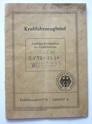 Goliath GP 700, historischer Oldtimer Brief von 1953       (Art.7427)