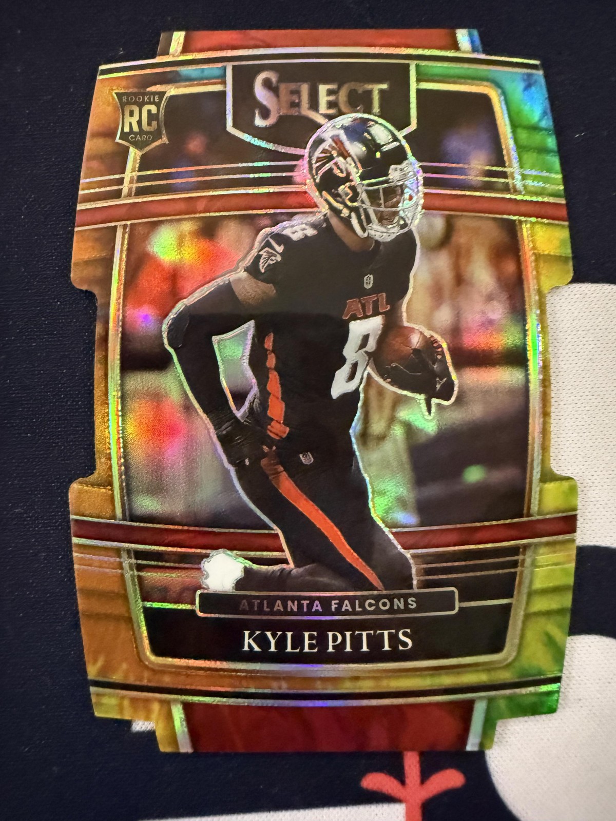 #46 Kyle Pitts 2021 Panini Select SN,RC Rookie #/25 Falcons Tie-Dye Die Cut