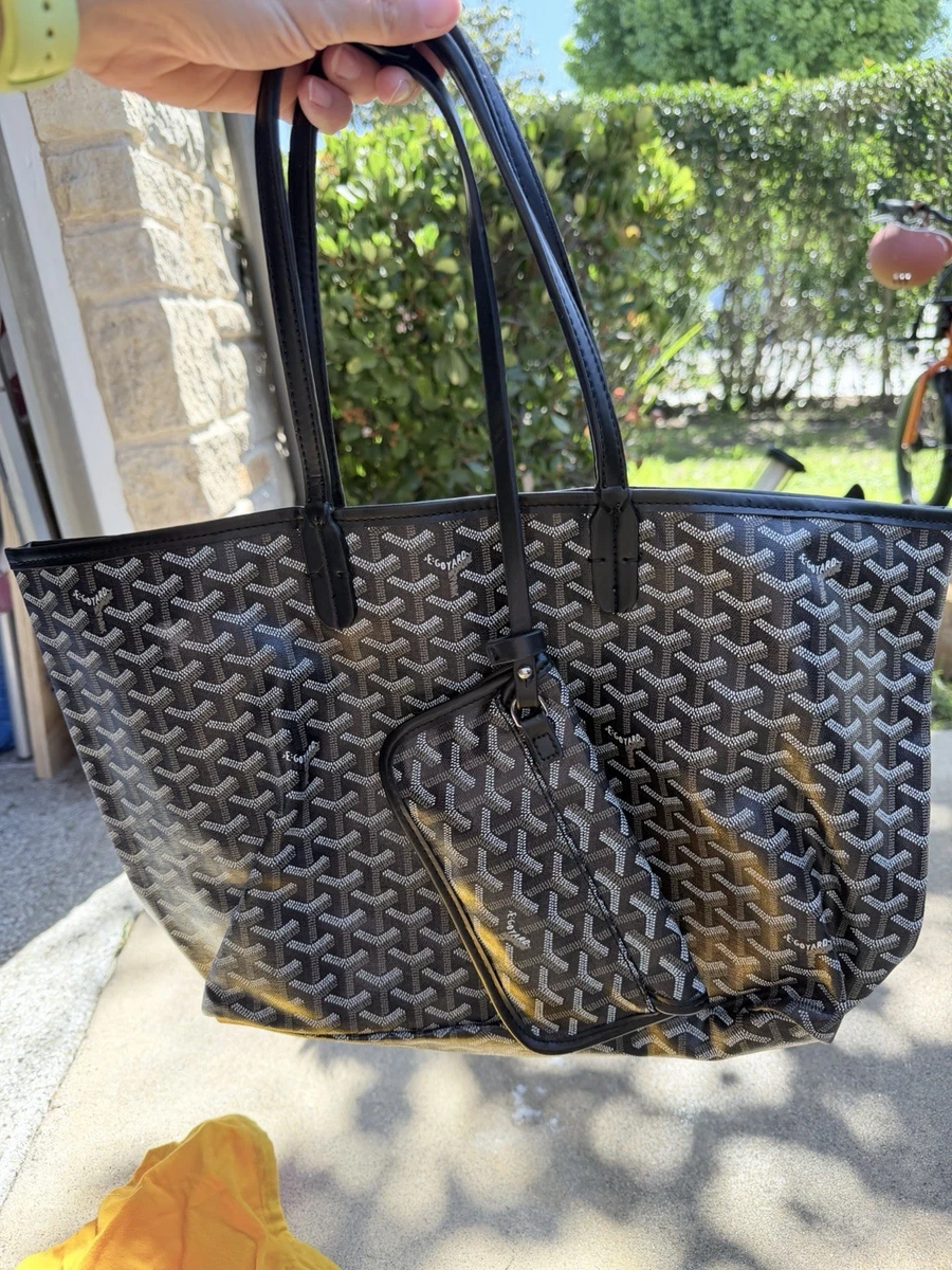 Goyard トートバッグ ブラック Goyard Goyardine Black Tote Bag for Women with Pouch and Original