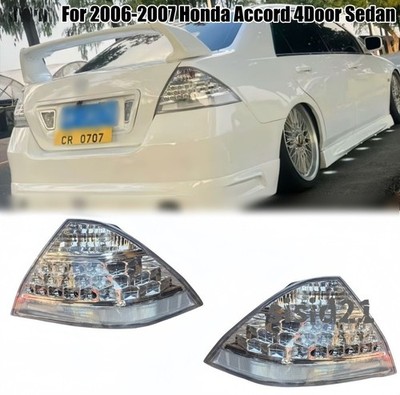 1Pair Crystal Clear Lens Rear Tail Lights for 2006-2007 Honda