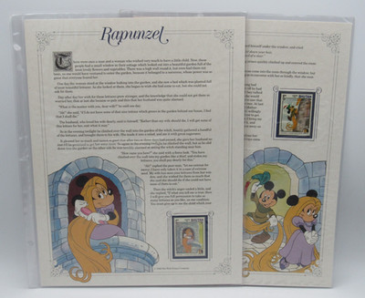 Disney Rapunzel Grimm Fairy Tales Bhutan Stamp Story Panels
