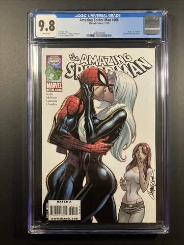 Amazing Spider-Man #606 2009 CGC 9.8 J Scott Campbell Cover Black Cat Mary Jane