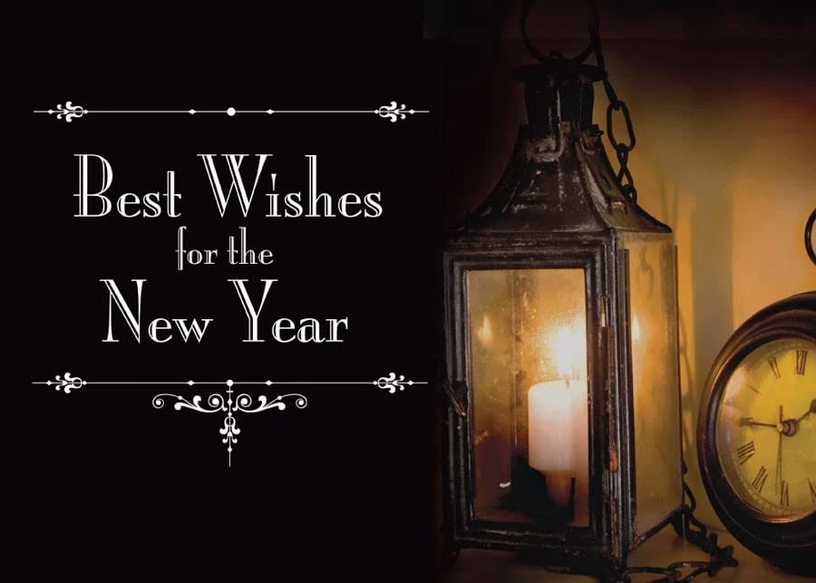 New Years Cards for Business & Family (Best Wishes) Greeting Card Set Pack of... - Image 2 of 4