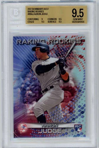2017 Bowman's Best AARON JUDGE RC Raking Rookies Yankees BGS 9.5 Gem Mint D299