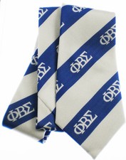 Phi Beta/ Beta; Sigma Striped Mens Neck Tie Blue/White