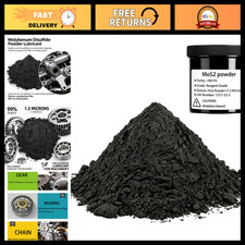 High-Purity Molybdenum Disulfide MoS2 Powder 50g - 8000 Mesh, 1.3 m Fine Grade