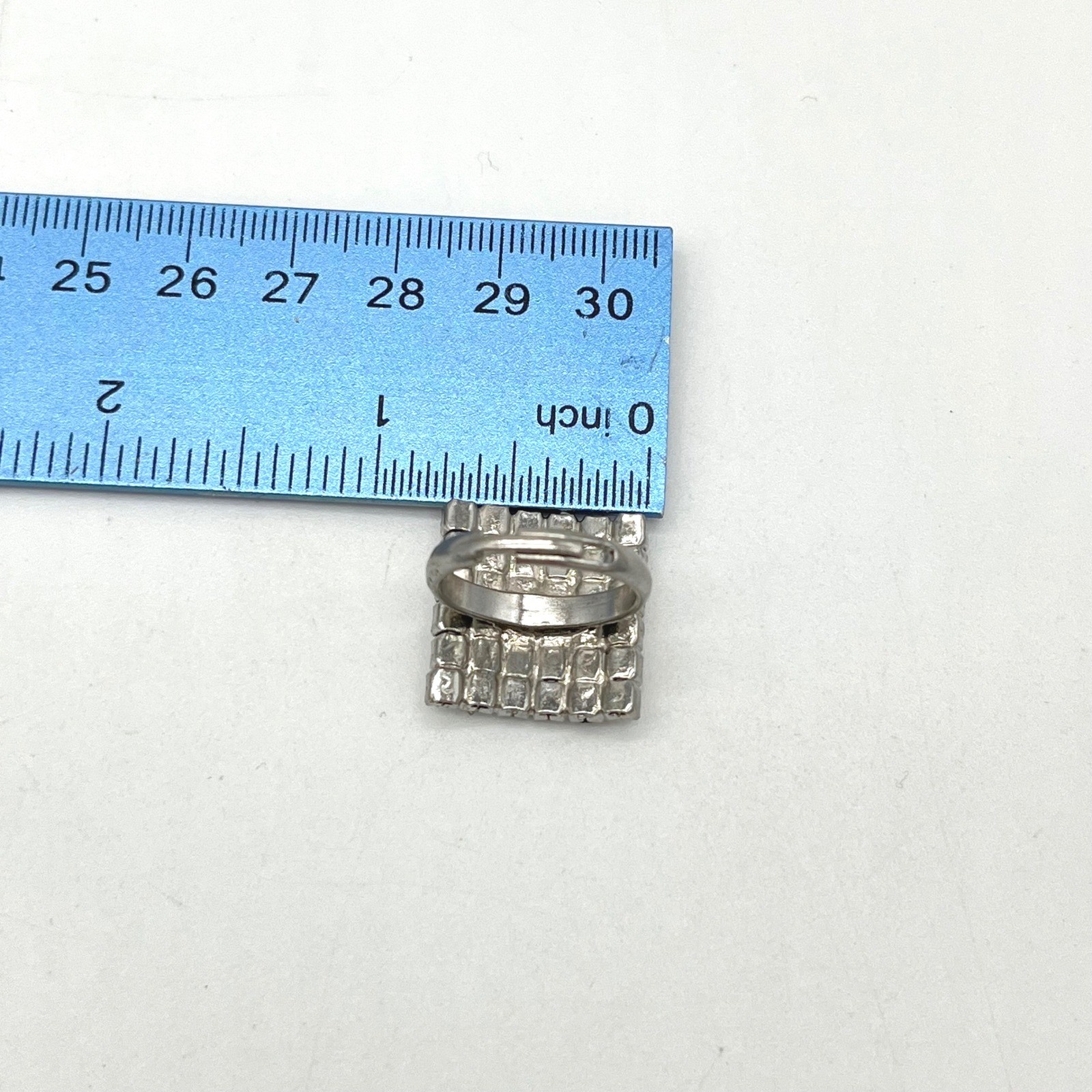 Sparkling Square Rhinestone Pave Statement Ring A… - image 7