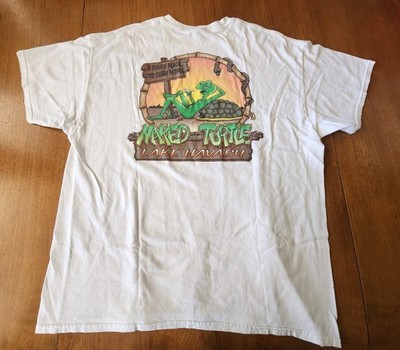 Naked Turtle Lake Havasu T-shirt Men's White Short Sleeve SizeXL