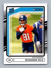 #395 2024 Donruss Rated Rookie BASE  Devaughn Vele RC Broncos