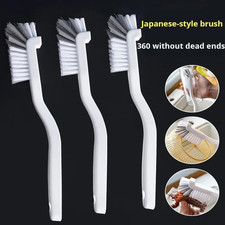 3pcs Long Handle Cleaning Brush Set Sink Bottle Crevice Cleaner Tool - NEW