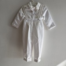Baby Boy Christening Baptism white Outfit LONG PANTS size 2 Years