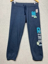 Y2K 90s Victoria Secret PINK Jogger Logo 1986 Roadtrip Sweatpants M Drawstring