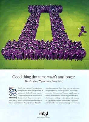 1997 INTEL PENTIUM II Processor The Computer Inside Bunny People PRINT Ad