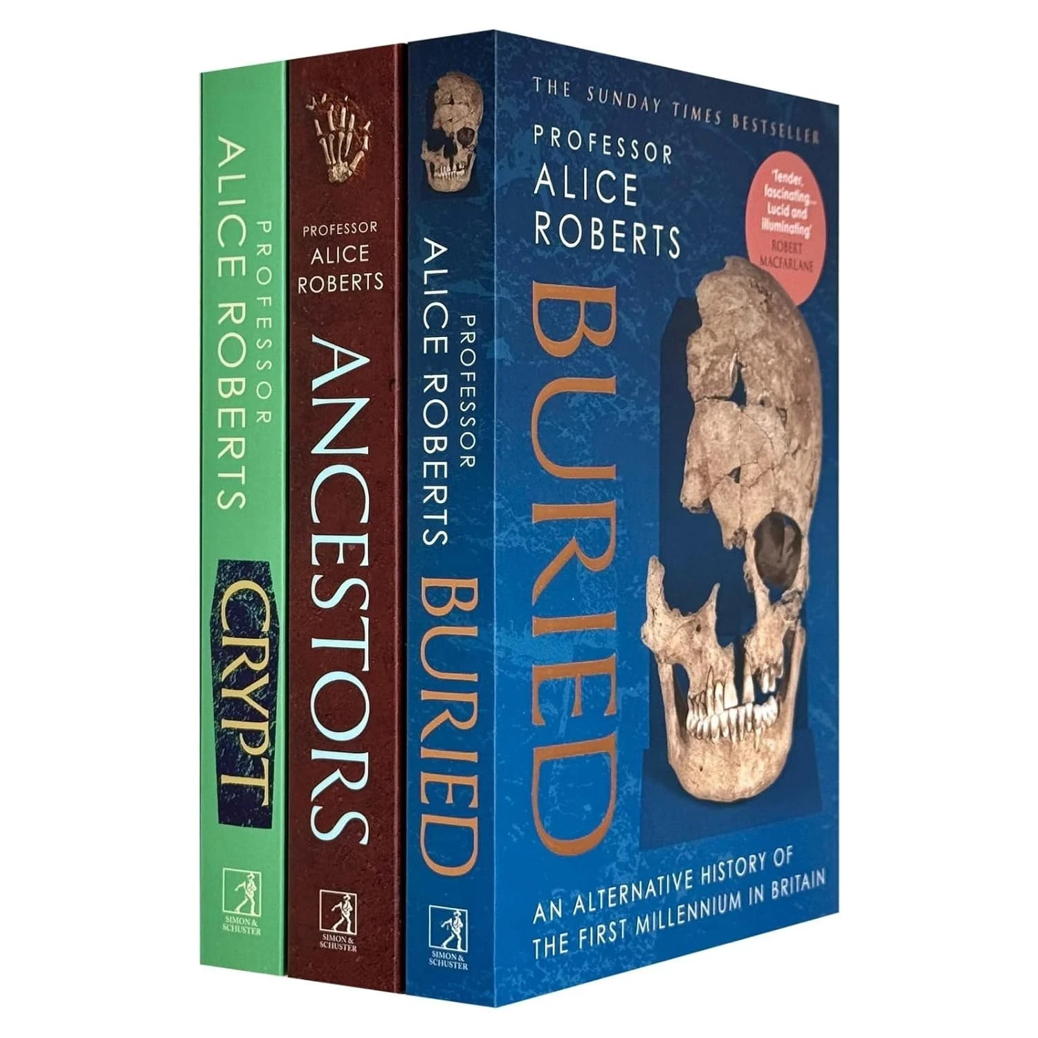 Alice Roberts Collection 3 Books Set (Buried, Ancestors & [Hardcover] Crypt)
