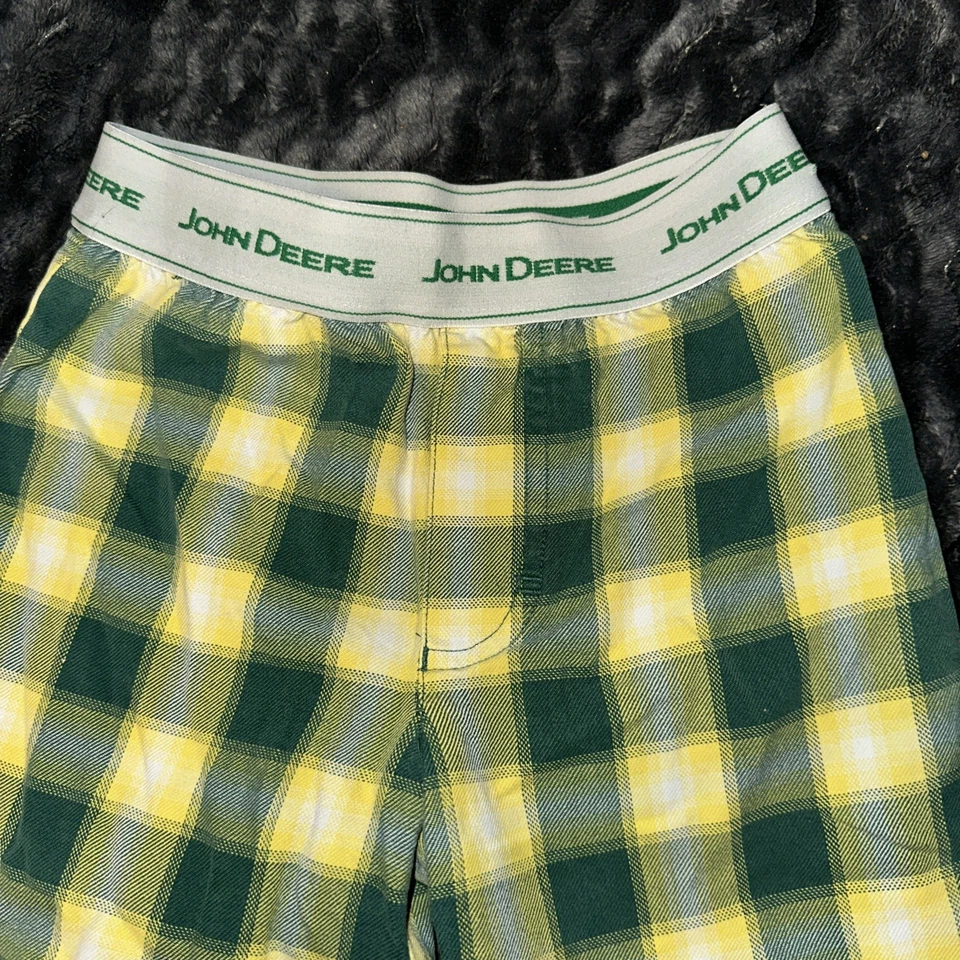 Pantalones de pijama John Deere medianos a cuadros 5/6 para niños  Foto 2 de 4