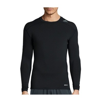 Adidas Men's Techfit Base Layer Long Sleeve Tee - Black, Size XL