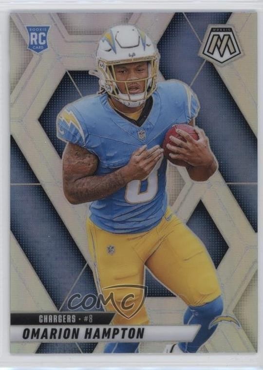 2025 Panini Mosaic Rookies Silver Prizm Omarion Hampton #335 15ts