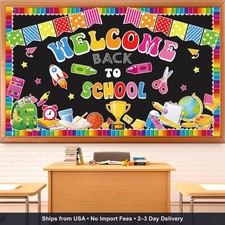 81Pcs Welcome Back to School Bulletin Board Decorations Set, Colorful Back to Sc