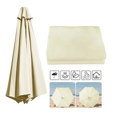 Image of 2m Large Parasol Umbrella Garden Patio Table Sun Shade Canopy with Crank Tilt