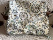 The Bumble Collection Diaper Bag Shoulder Bag/Backpack Blue Brown Yellow Floral