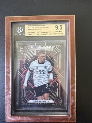 2021-22 PANINI OBSIDIAN RED PULSAR FLORIAN WIRTZ 16/26 Graded 9.5 GEM MINT