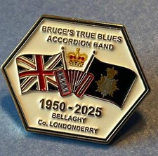 Bruce’s True Blues Accordion Band 75th Anniversary Pin Badge