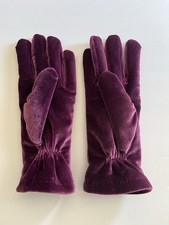 Cejon Purple Velvet Gloves Thinsulate Lined One Size Stretch