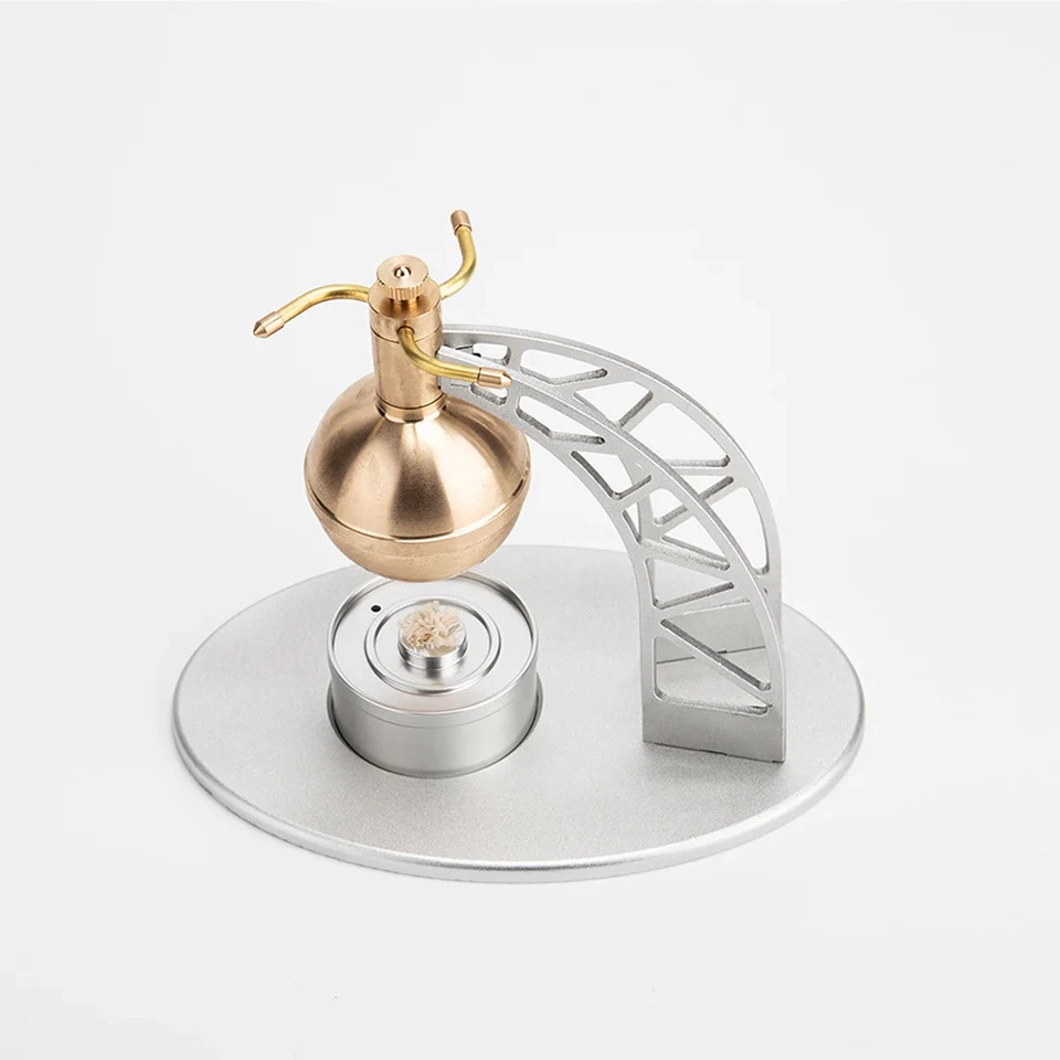 Hero's Engine Bladeless Radial Mini Steam Ball Model Aeolipile Engine - Image 4 of 4