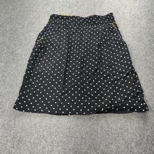 Vtg Dorothy Schoelen platinum skirt 6 Black Polka Dot Retro USA Made Pleat Lined