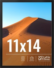 LaVie Home 11x14 Picture Frame Black HD Plexiglass Wall Vertical Horizontal