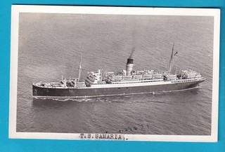 Original PC Size Real Photo Cunard Line T.S. SAMARIA 1921