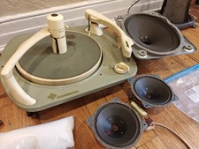 RARO giradischi in vinile Telefunken Sonata, tubi in vetro e altoparlanti originali