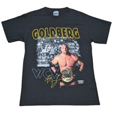     RARE TULTEX TAG Vintage WCW Bill Goldberg Authentic 1998 Wrestling VTG Sz M