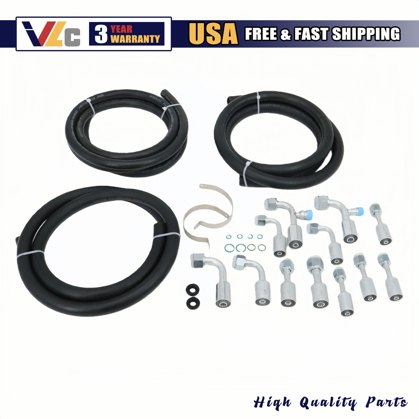 Universal A/C Hose & Fitting Kit For Custom Air Conditioning Lines 42810100