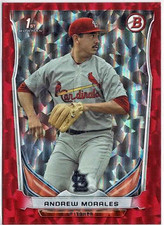 2014 Bowman Draft Andrew Morales Cardinals Red Ice Parallel /150 Card No. DP76
