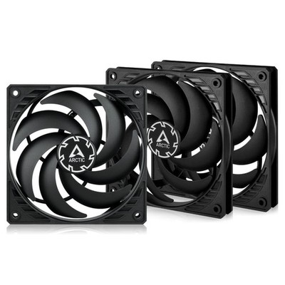 ARCTIC P12 Slim PWM PST (3 Pack) - PC Fans, 120mm Case 120 mm Pack), black