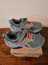 Asics Big Girl Green/Pink Shoes Size 3 New