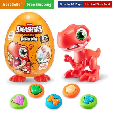 Smashers Junior Dino Dig Small Egg (Raptor) by ZURU 12+ Surprises Compounds M...