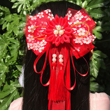 China Hanfu Headwear Children Hairpin Handmade Girl Bow Tassels Hair Accessories